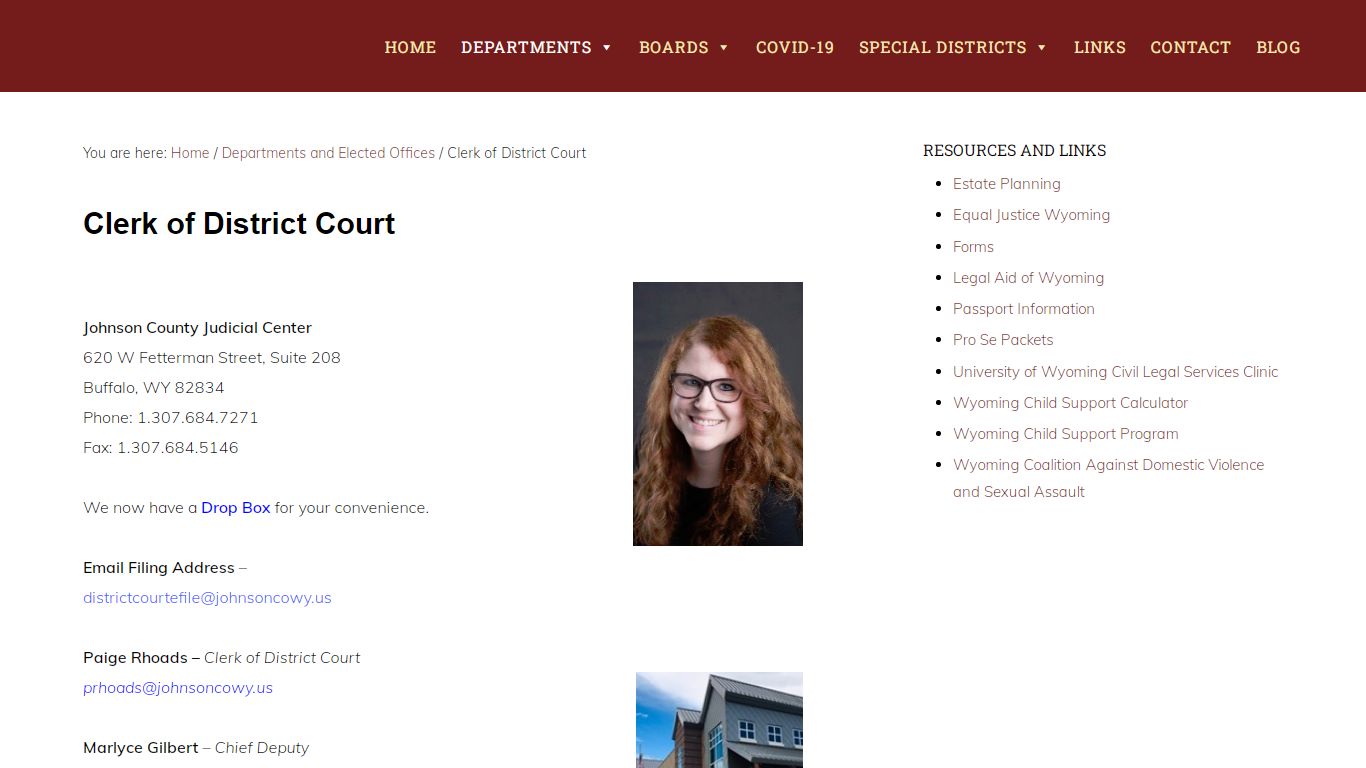 Clerk of District Court - Johnson County, Wy